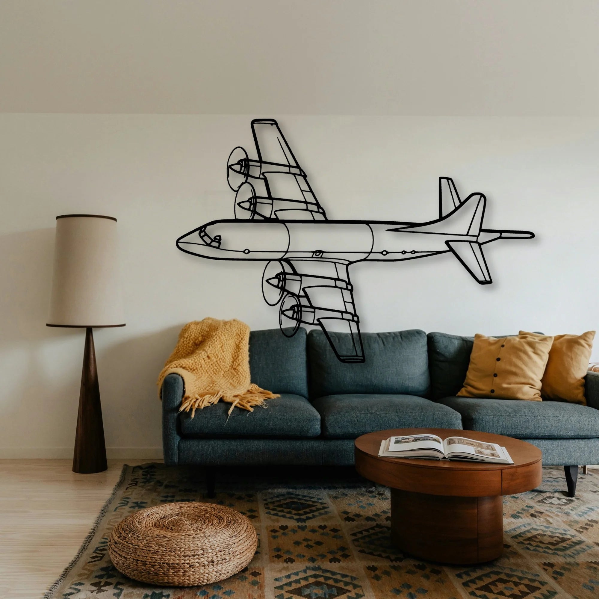108 2 3 Classic Aircraft Silhouette Metal Wall Art - Tinvibe