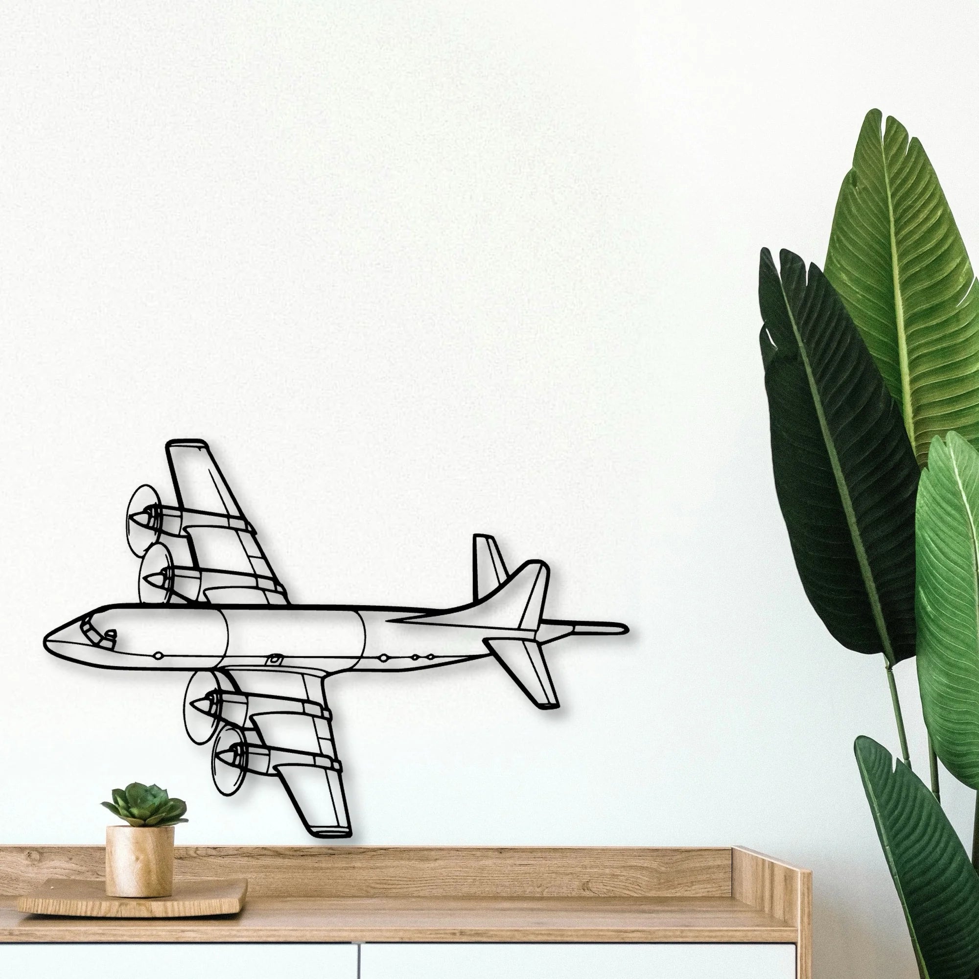 108 2 3 Classic Aircraft Silhouette Metal Wall Art - Tinvibe