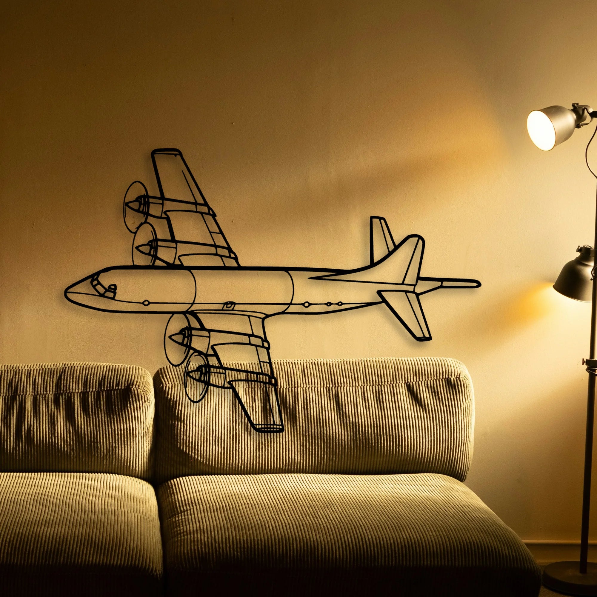108 2 3 Classic Aircraft Silhouette Metal Wall Art - Tinvibe