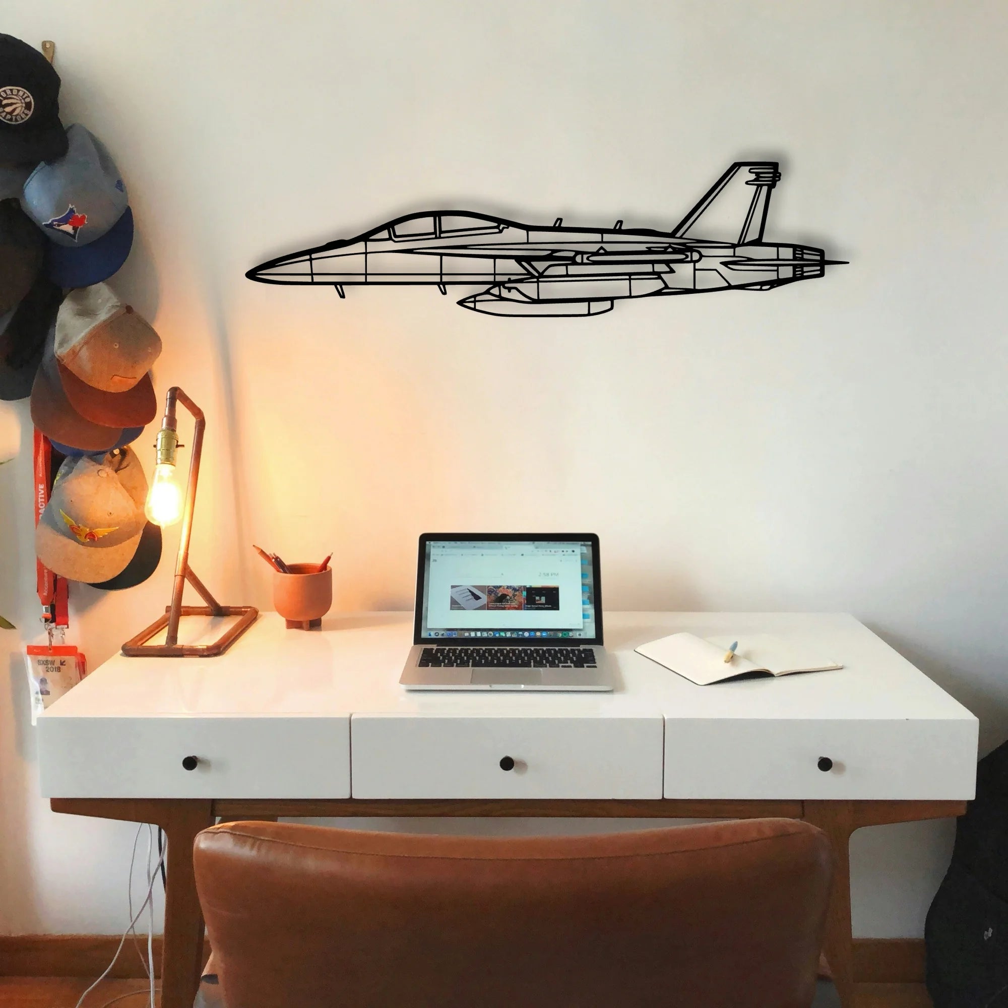 108 2 5 Classic Aircraft Silhouette Metal Wall Art - Tinvibe