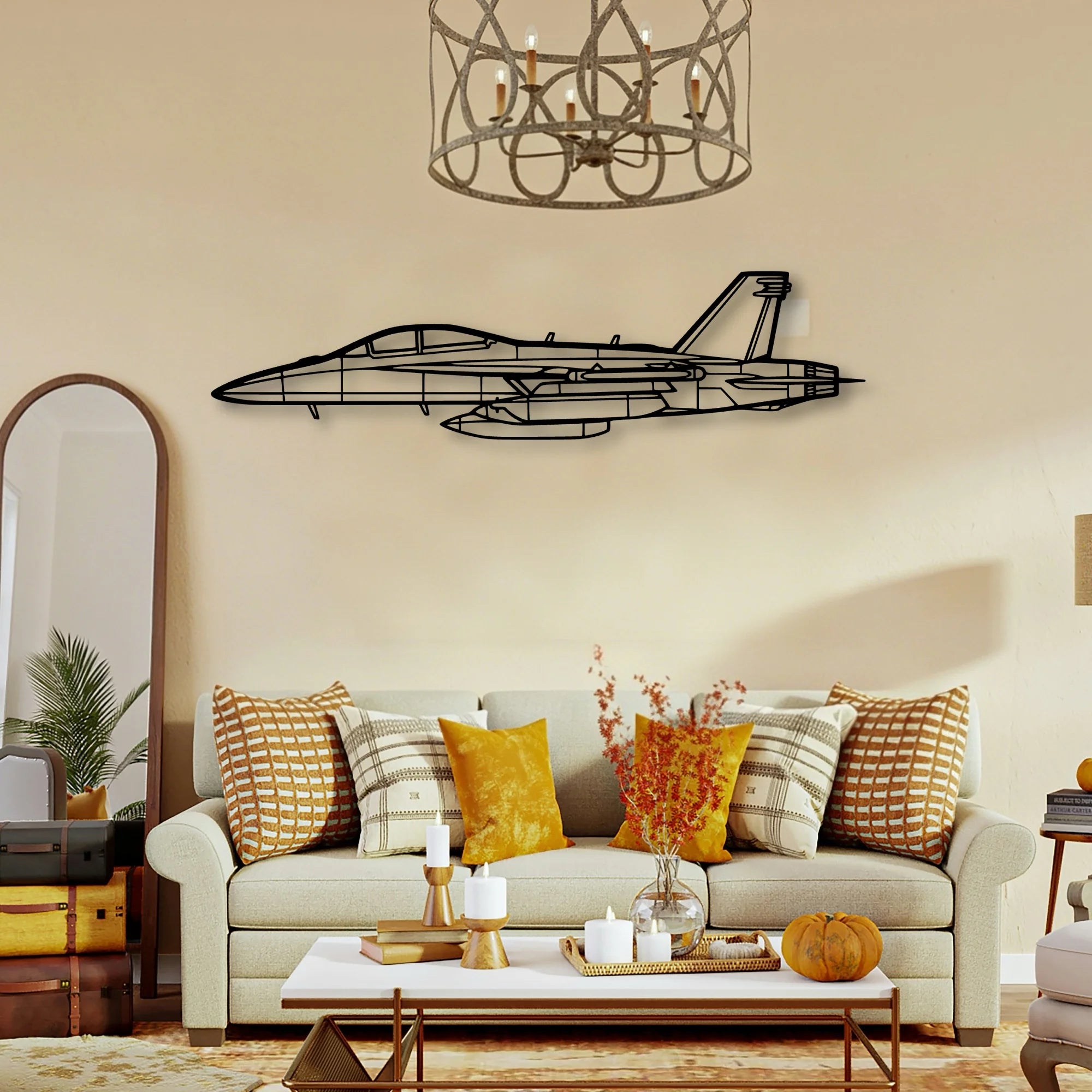 108 2 5 Classic Aircraft Silhouette Metal Wall Art - Tinvibe