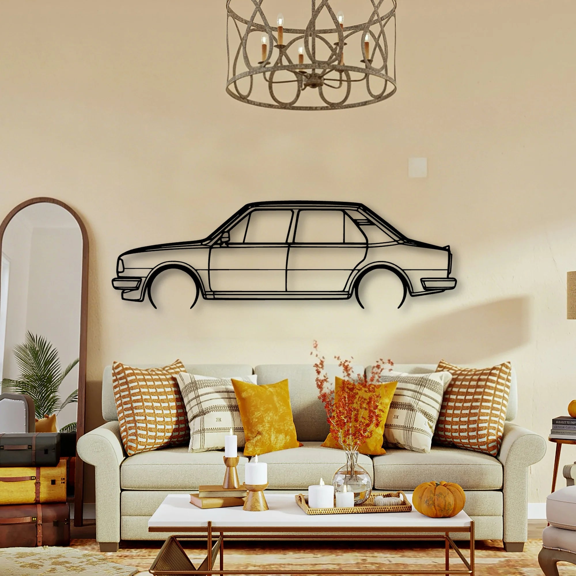 120L 1986 Classic Silhouette Metal Wall Art - Tinvibe