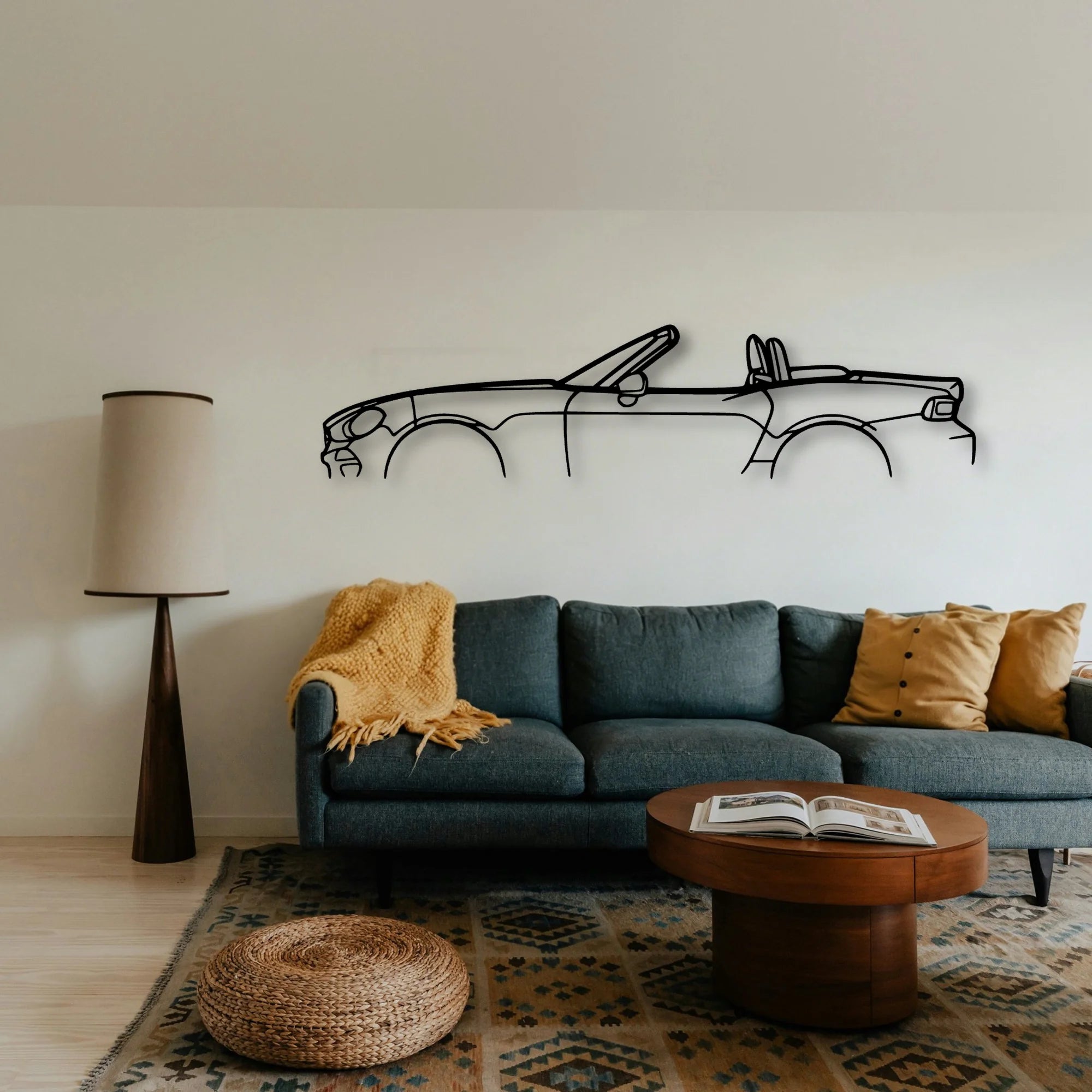 124 Spider 2019 Classic Silhouette Metal Wall Art - Tinvibe