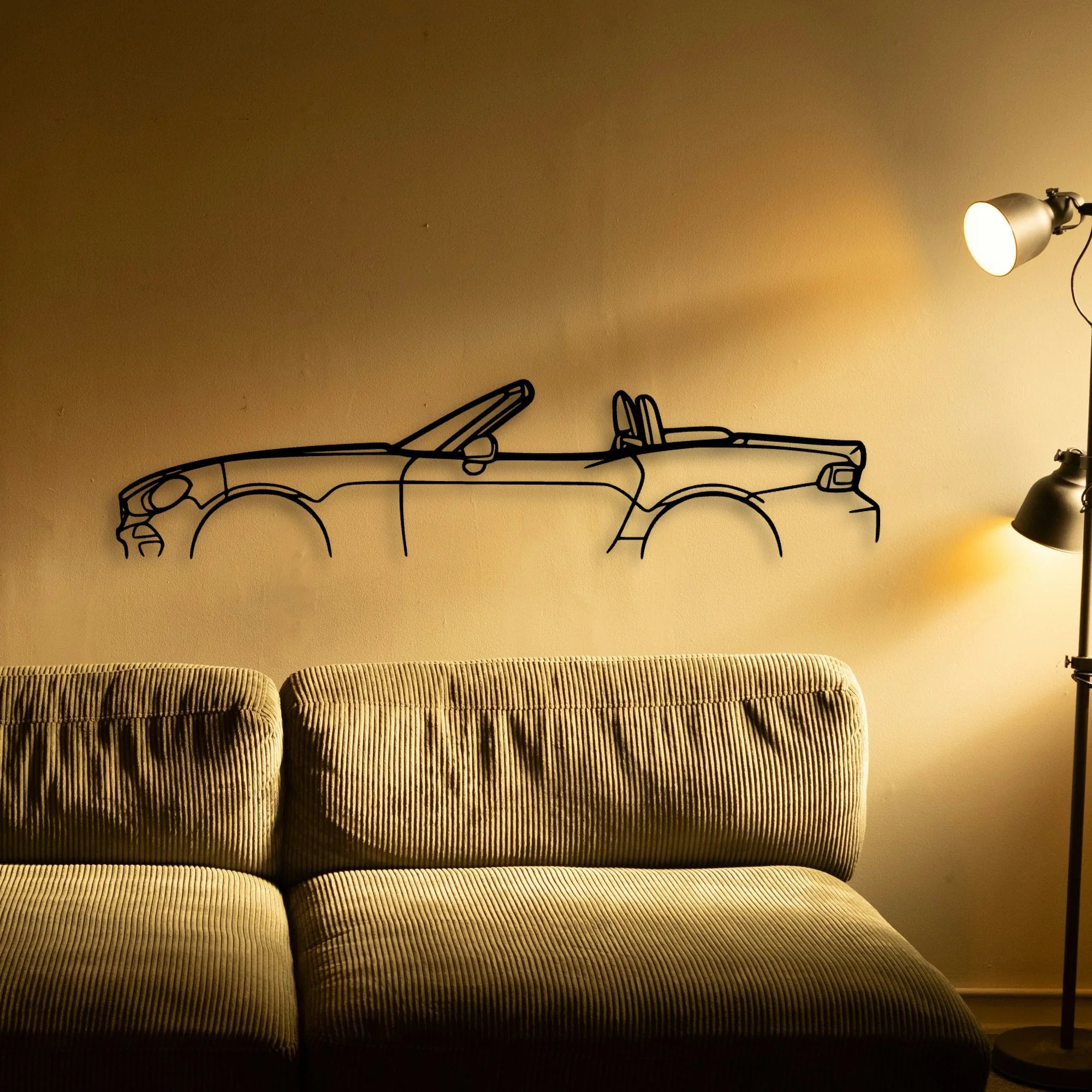 124 Spider 2019 Classic Silhouette Metal Wall Art - Tinvibe