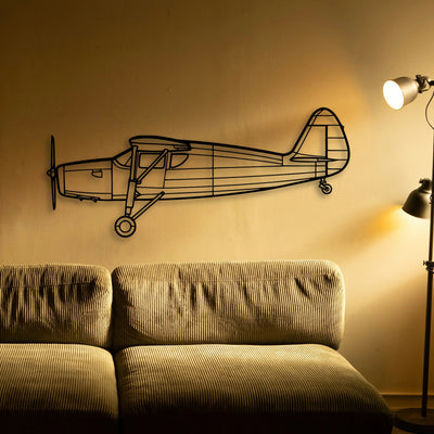 150 2 Classic Aircraft Silhouette Metal Wall Art - Tinvibe