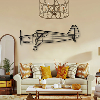 150 2 Classic Aircraft Silhouette Metal Wall Art - Tinvibe