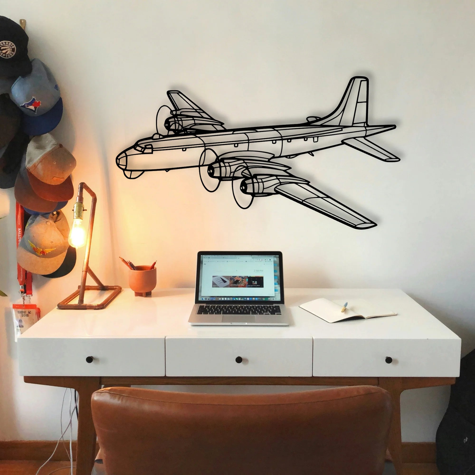 150 4 Classic Aircraft Silhouette Metal Wall Art - Tinvibe