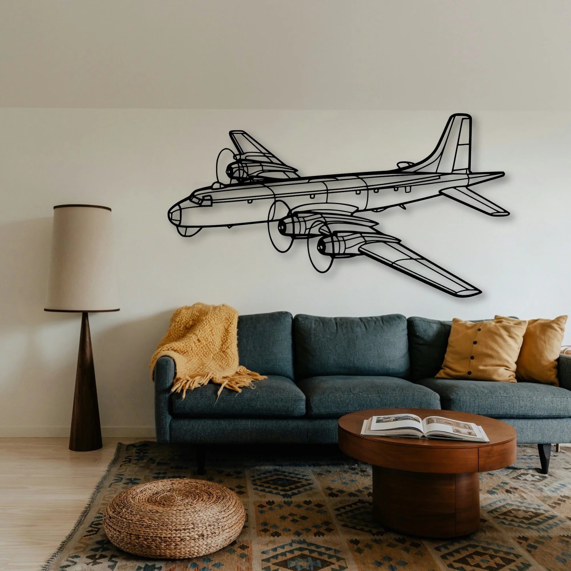 150 4 Classic Aircraft Silhouette Metal Wall Art - Tinvibe