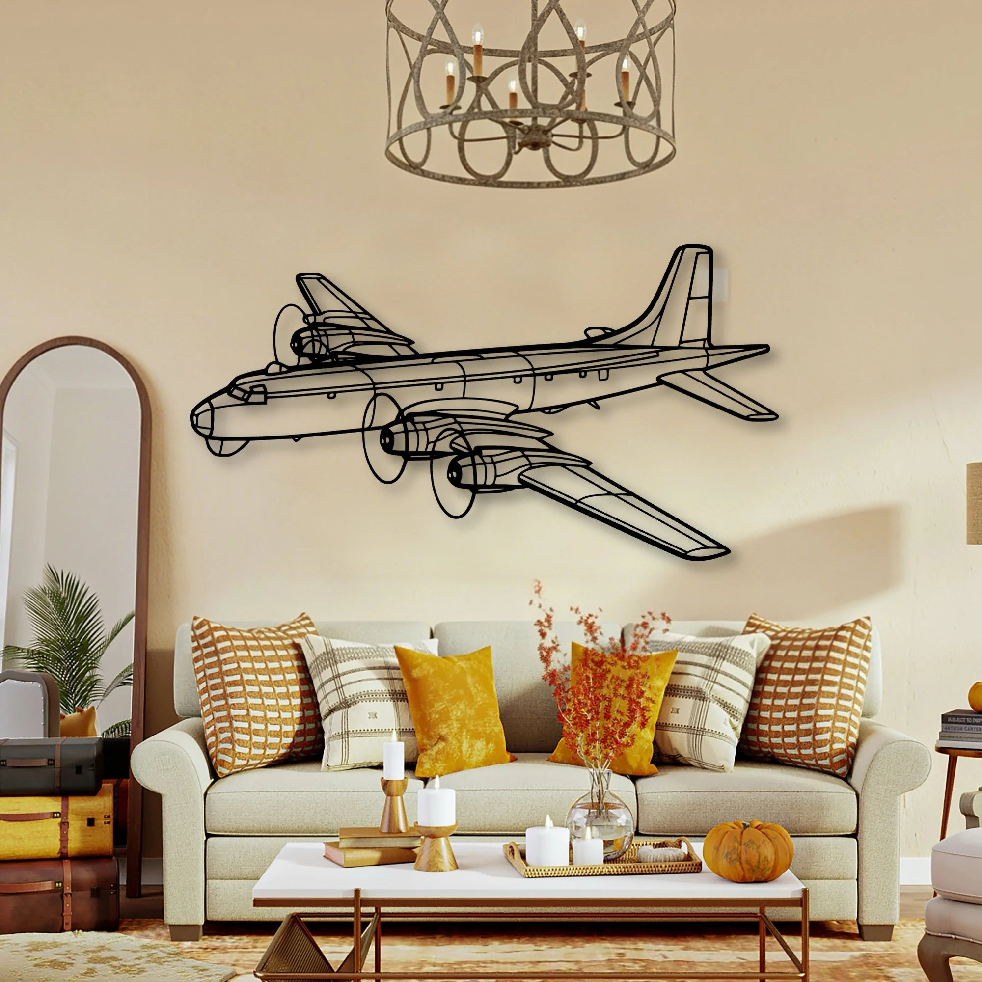 150 4 Classic Aircraft Silhouette Metal Wall Art - Tinvibe