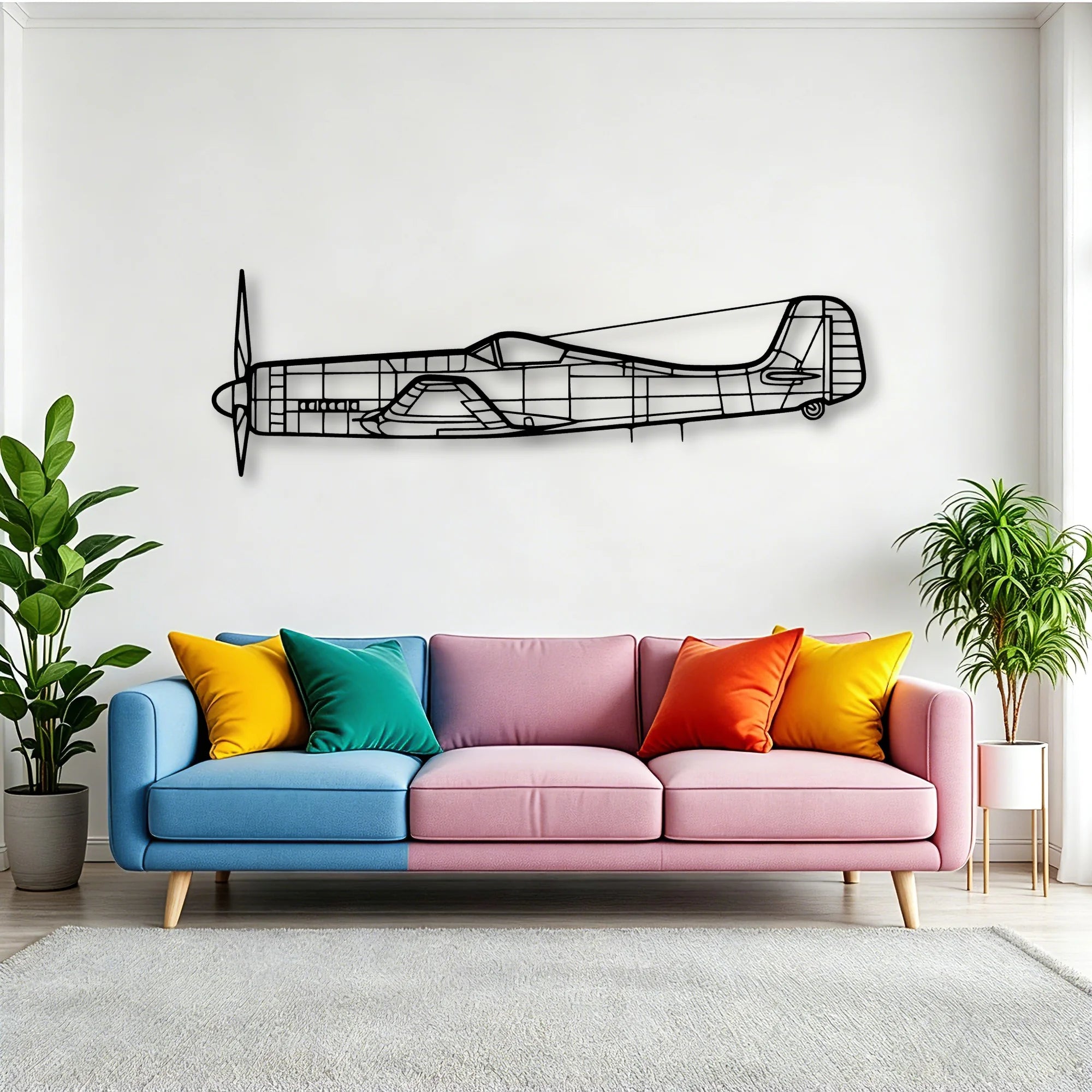170B 11 Classic Aircraft Silhouette Metal Wall Art - Tinvibe