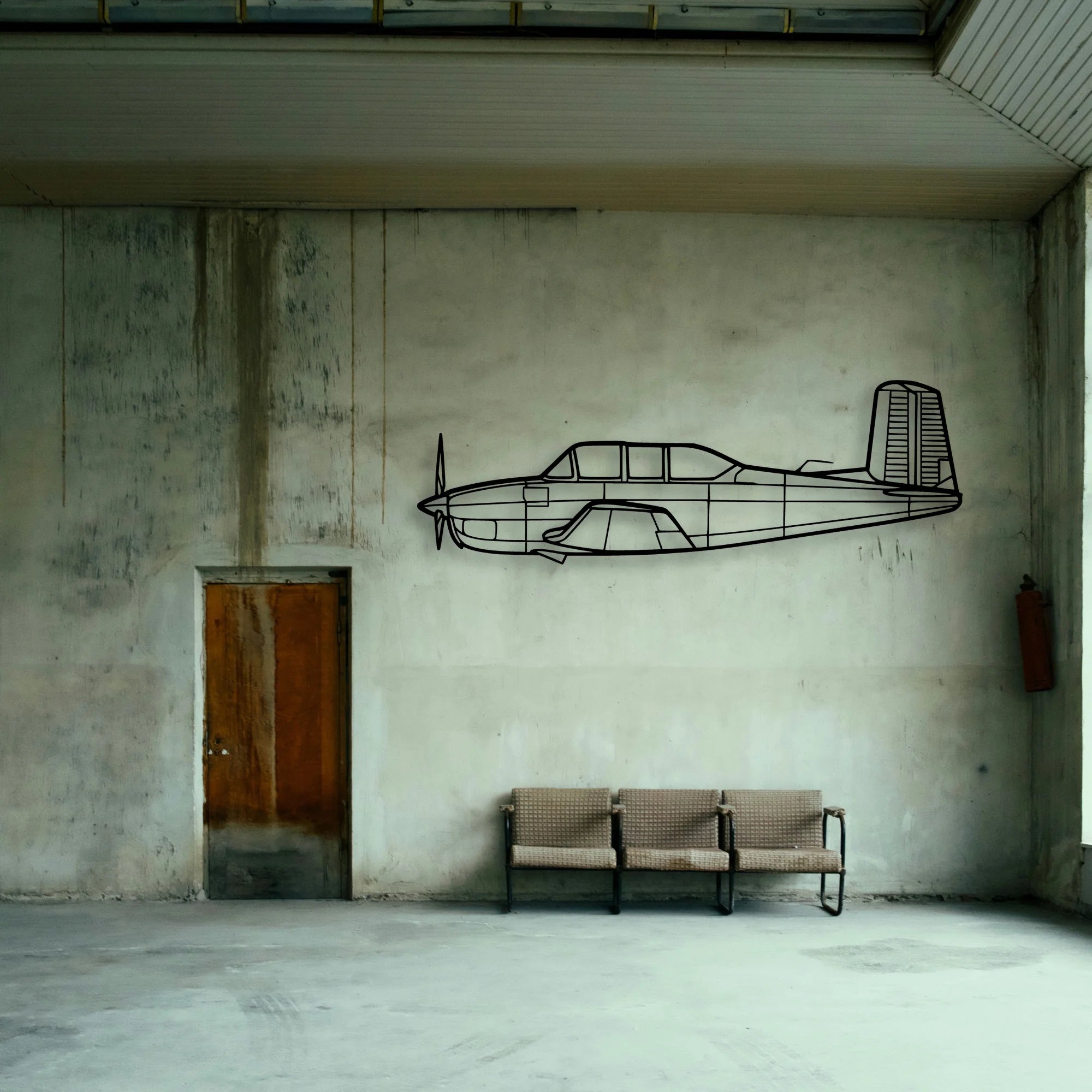 170B 3 Classic Aircraft Silhouette Metal Wall Art - Tinvibe