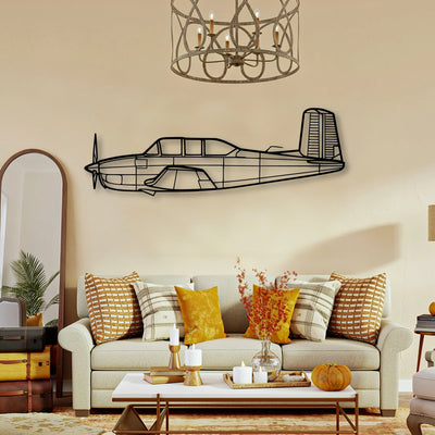 170B 3 Classic Aircraft Silhouette Metal Wall Art - Tinvibe
