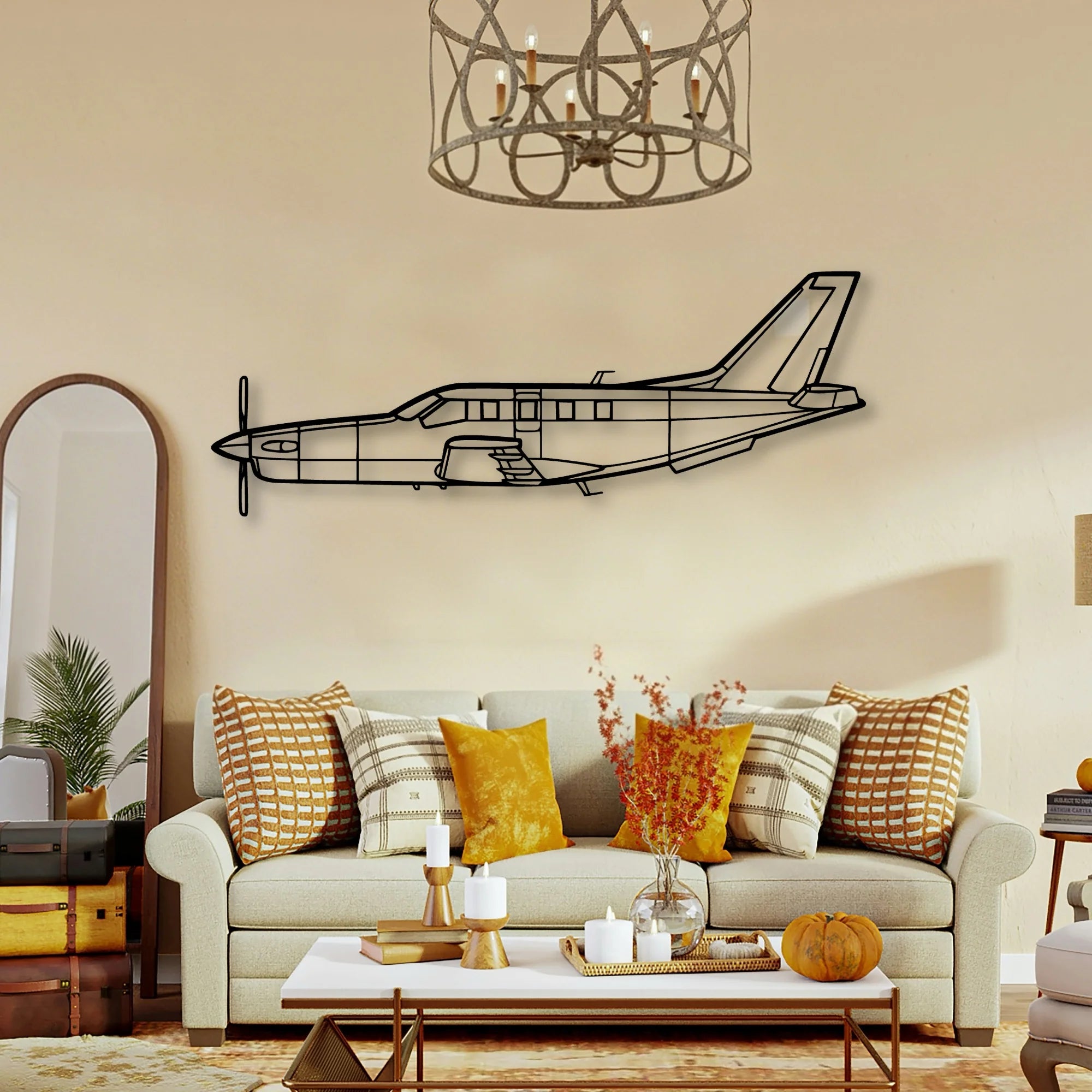 170B 7 Classic Aircraft Silhouette Metal Wall Art - Tinvibe