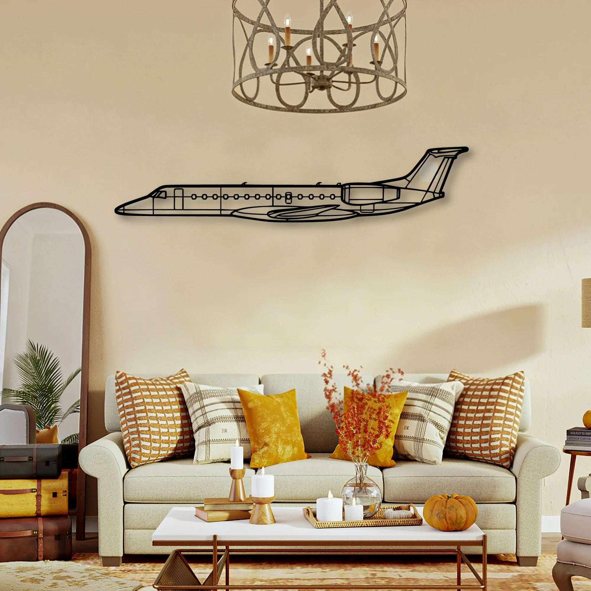 170B 8 Classic Aircraft Silhouette Metal Wall Art - Tinvibe