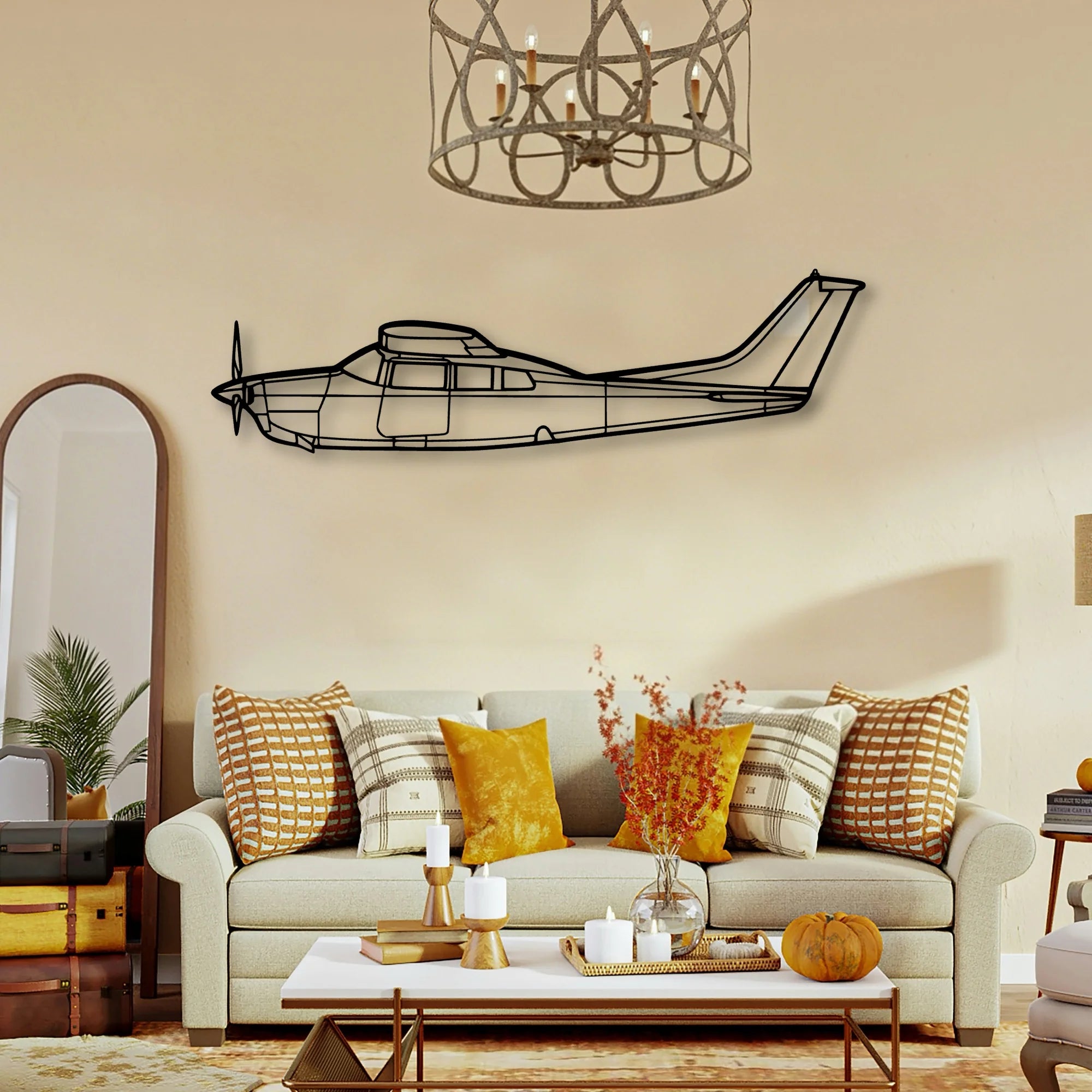 170B 9 Classic Aircraft Silhouette Metal Wall Art - Tinvibe
