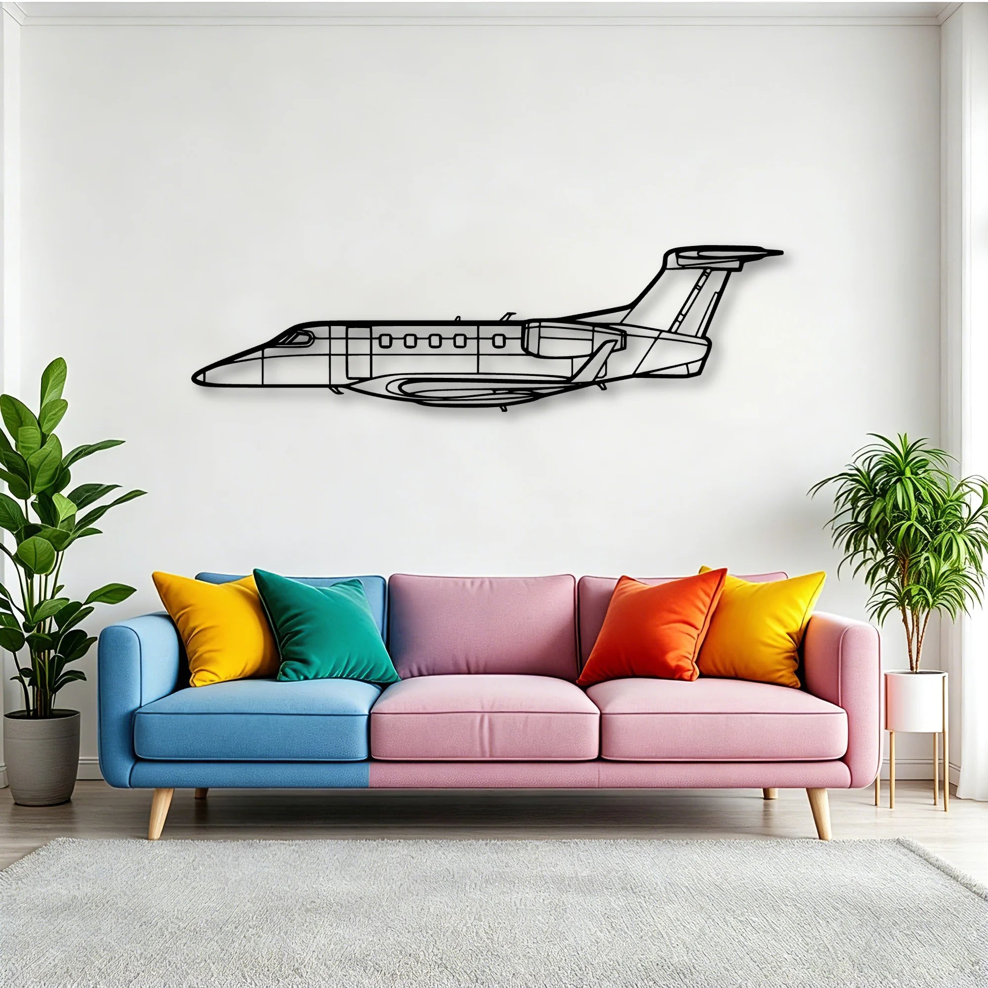 170B Float Classic Aircraft Silhouette Metal Wall Art - Tinvibe