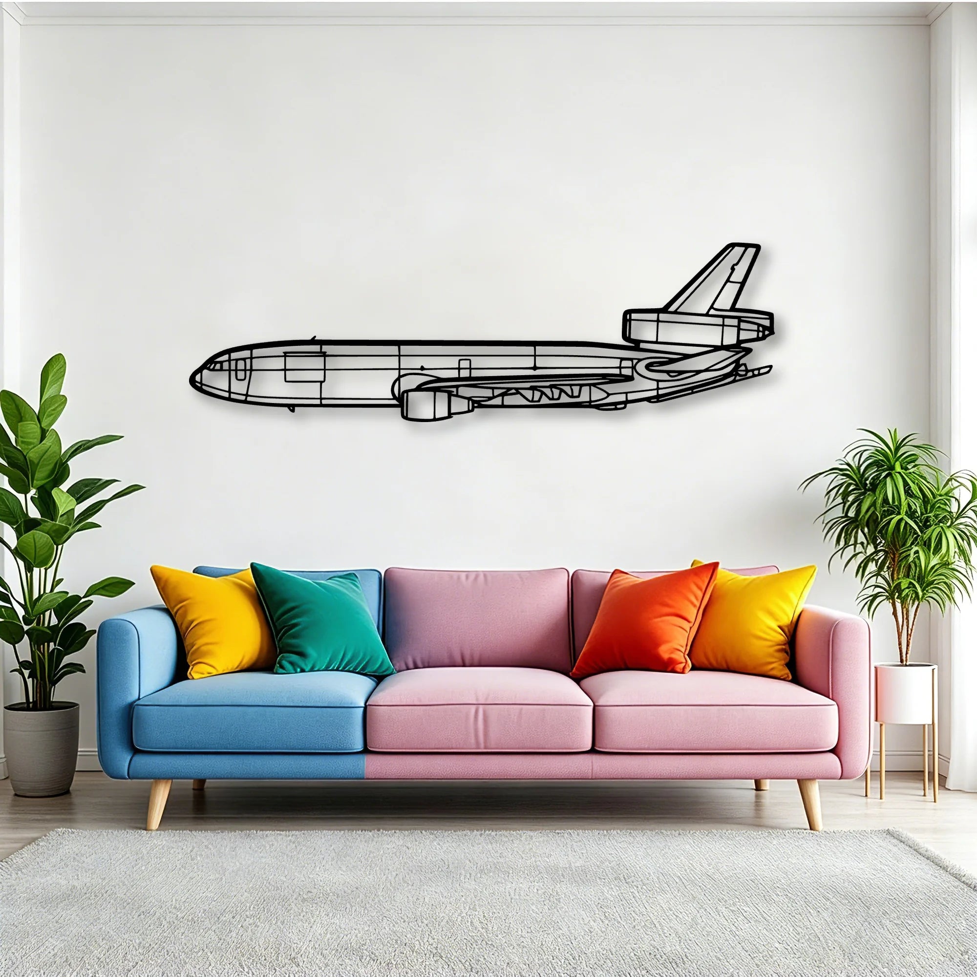 180 Skywagon 2 Classic Aircraft Silhouette Metal Wall Art - Tinvibe