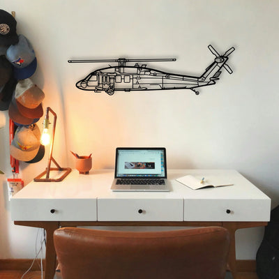 180 Skywagon 3 Classic Aircraft Silhouette Metal Wall Art - Tinvibe
