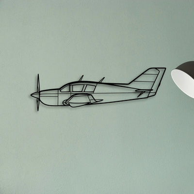 180 Skywagon 4 Classic Aircraft Silhouette Metal Wall Art - Tinvibe