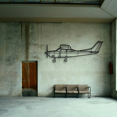 180F Classic Aircraft Silhouette Metal Wall Art - Tinvibe