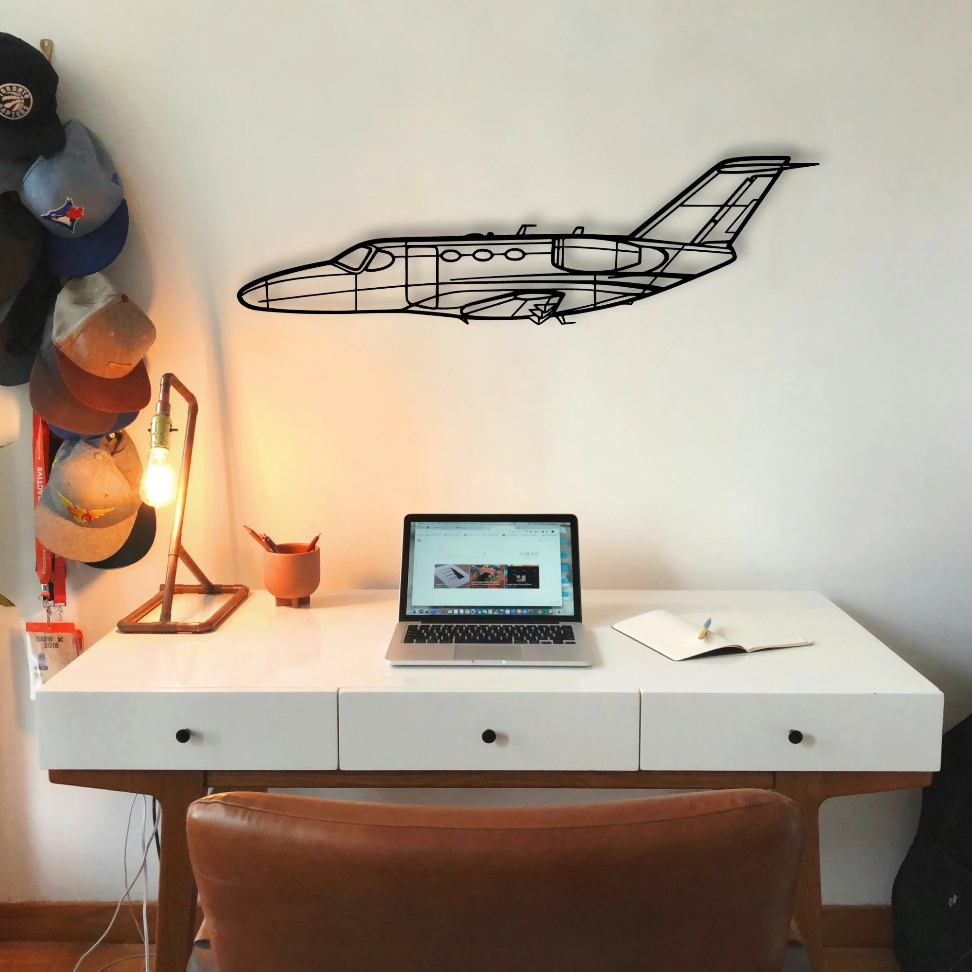 182P Skylane Classic Aircraft Silhouette Metal Wall Art - Tinvibe