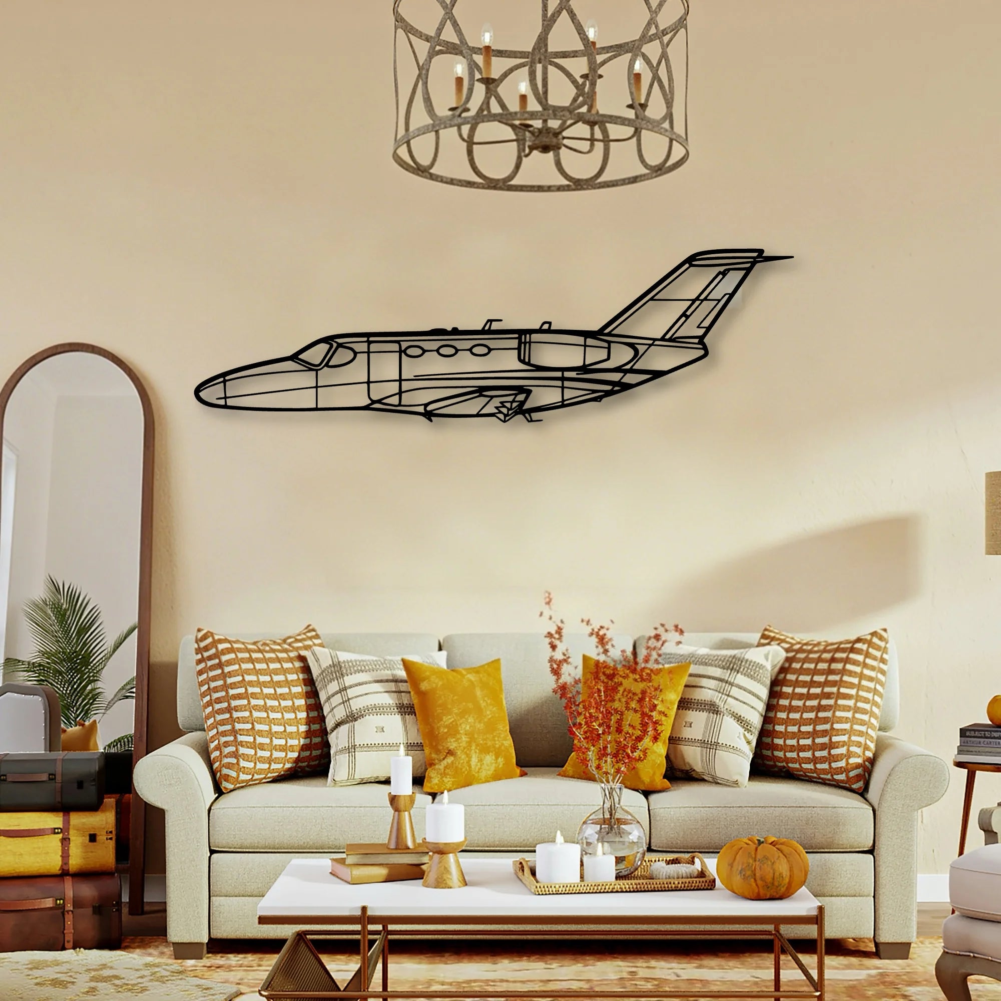 182P Skylane Classic Aircraft Silhouette Metal Wall Art - Tinvibe
