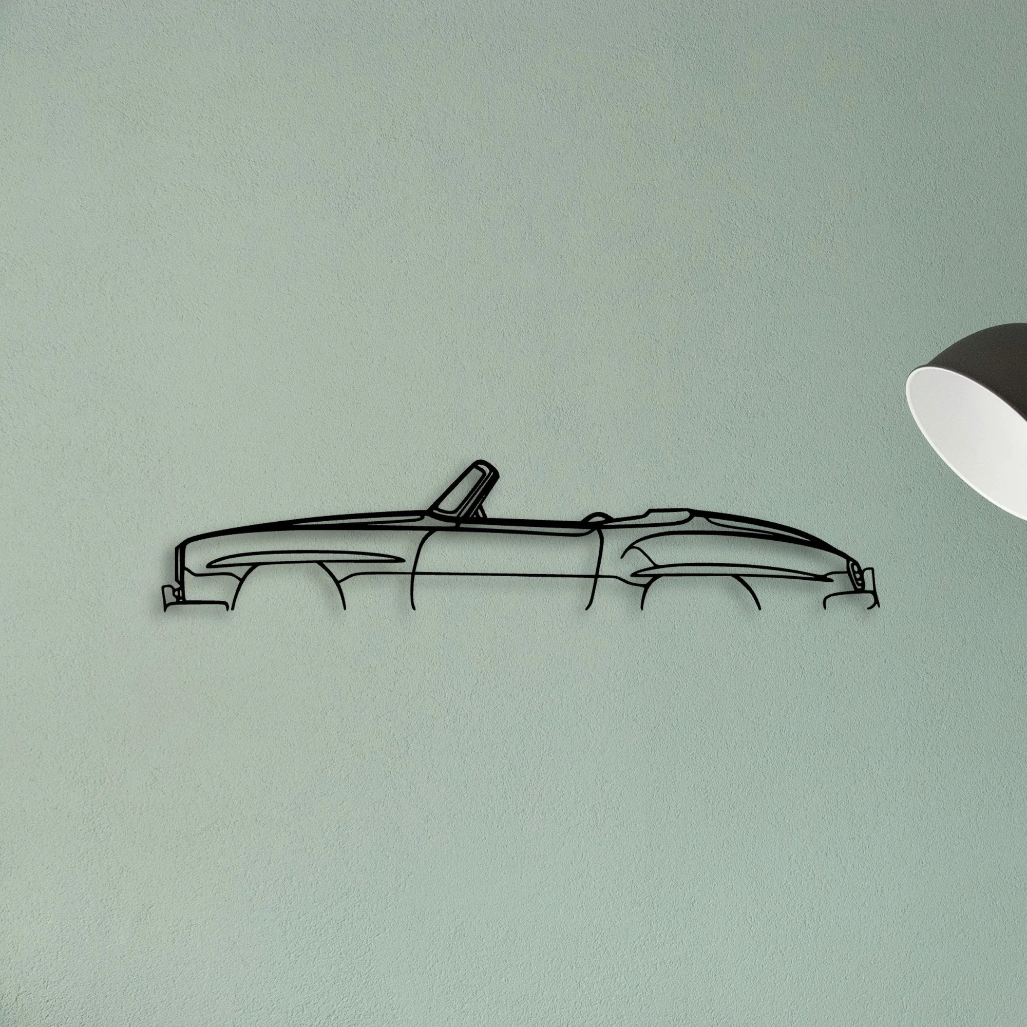 190SL 1958 Classic Silhouette Metal Wall Art - Tinvibe