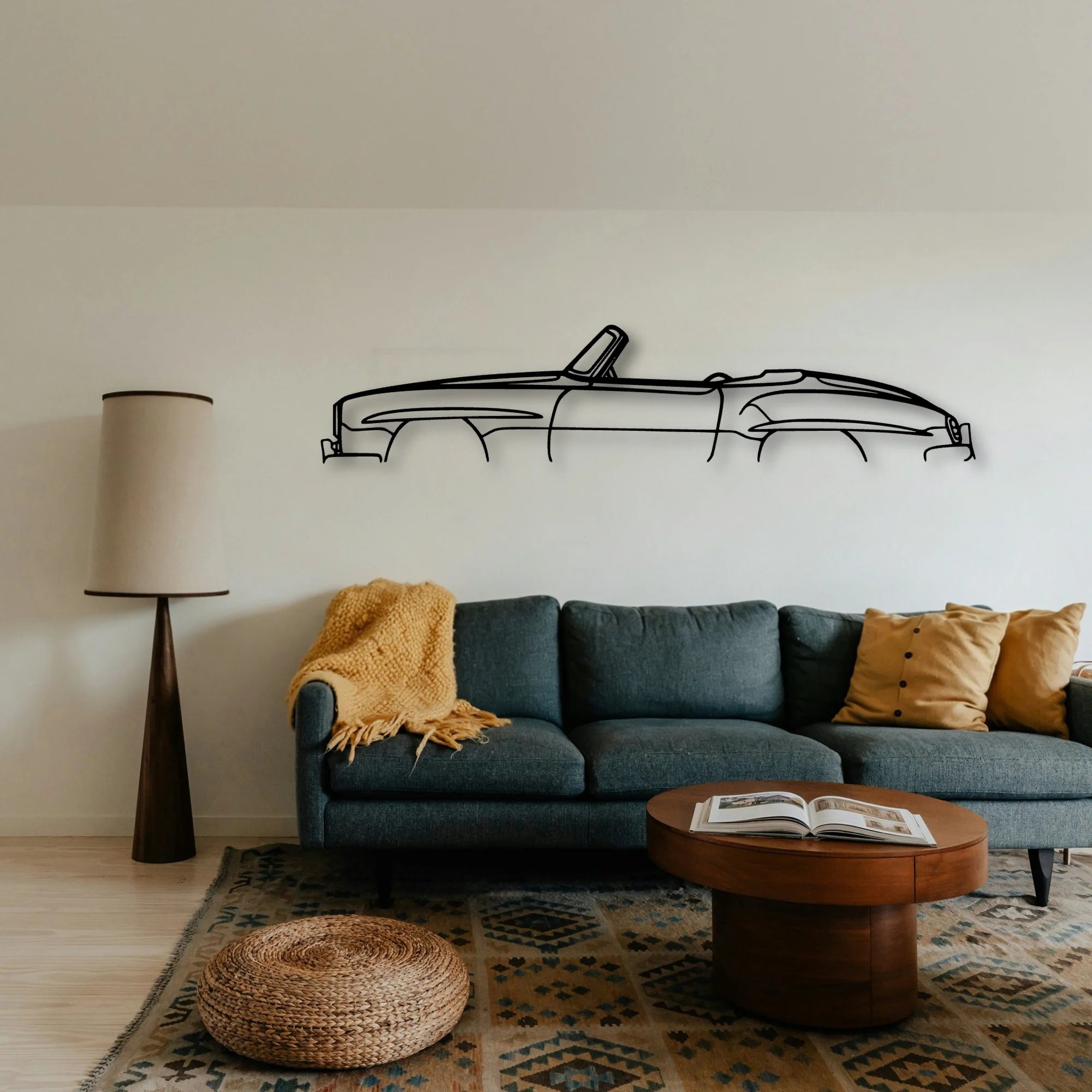 190SL 1958 Classic Silhouette Metal Wall Art - Tinvibe