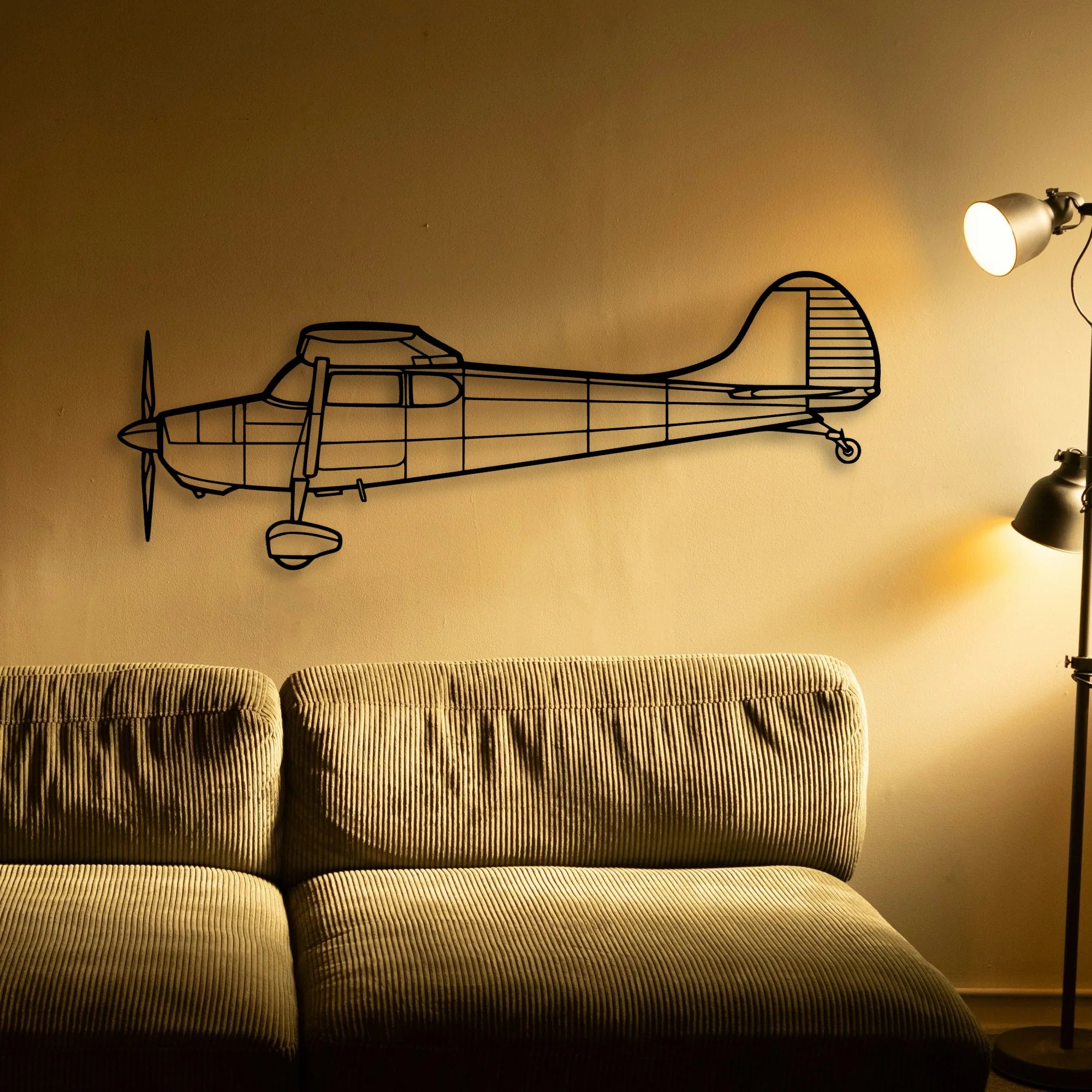 1947 108 2 Classic Aircraft Silhouette Metal Wall Art - Tinvibe