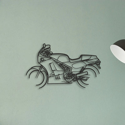 1986 Suzuki RG500 Classic Motorcycle Silhouette Metal Wall Art - Tinvibe