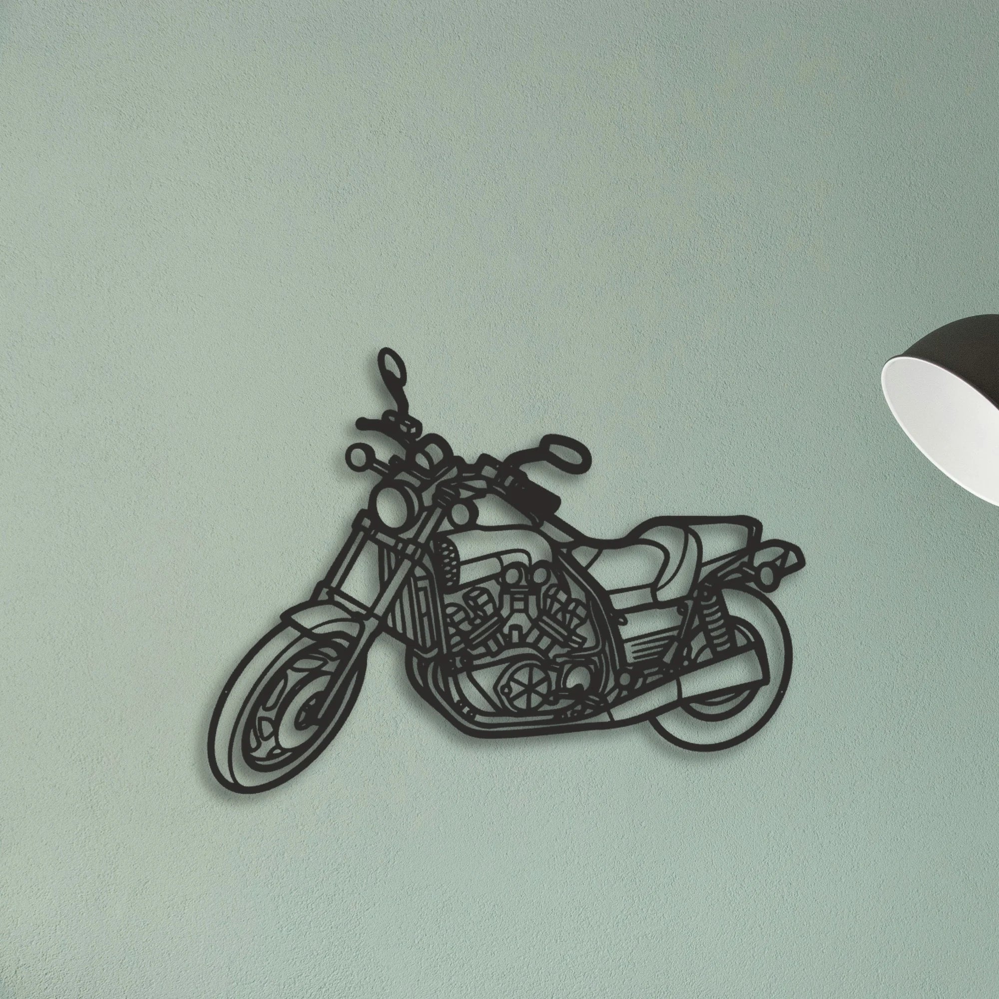 1992 Yamaha Vmax 1200 Classic Motorcycle Silhouette Metal Wall Art - Tinvibe