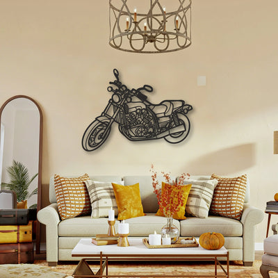 1992 Yamaha Vmax 1200 Classic Motorcycle Silhouette Metal Wall Art - Tinvibe