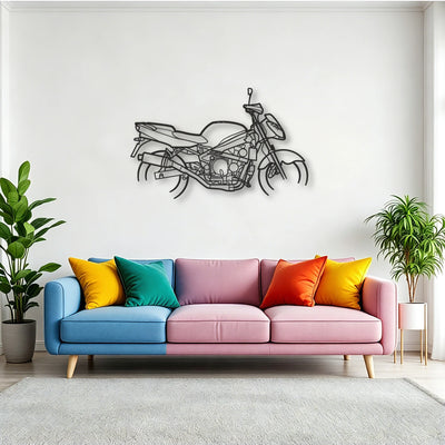 1998 Kawasaki ZX6R G1 Classic Motorcycle Silhouette Metal Wall Art - Tinvibe