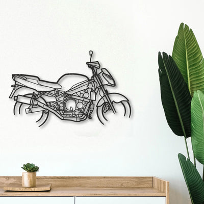 1998 Kawasaki ZX6R G1 Classic Motorcycle Silhouette Metal Wall Art - Tinvibe