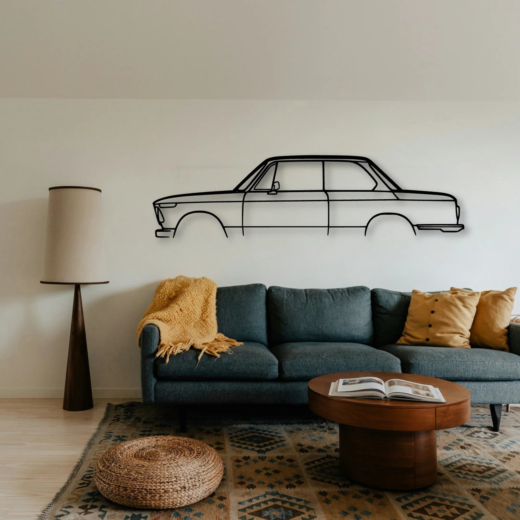 2002 1972 Classic Silhouette Metal Wall Art - Tinvibe