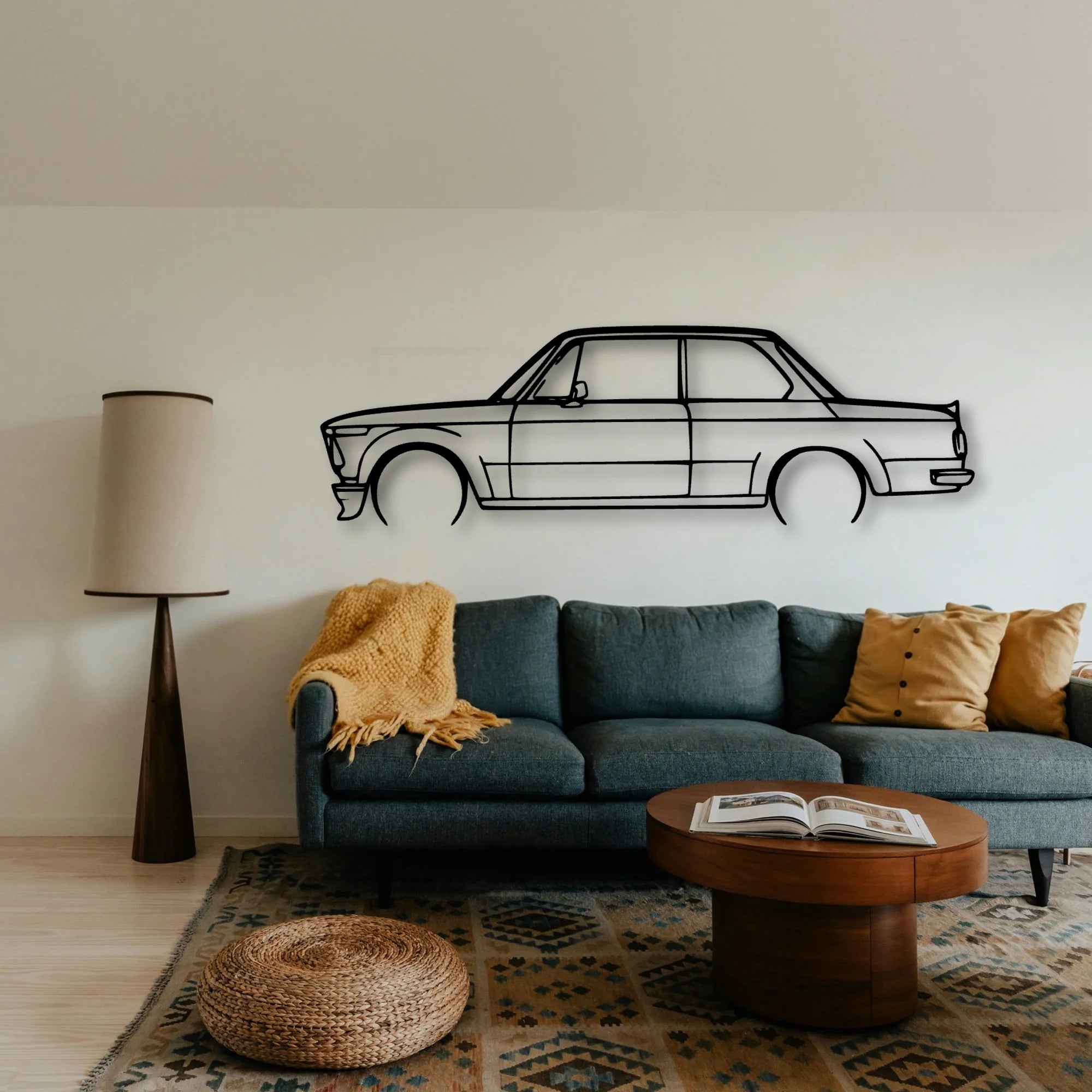 2002 1974 Classic Silhouette Metal Wall Art - Tinvibe
