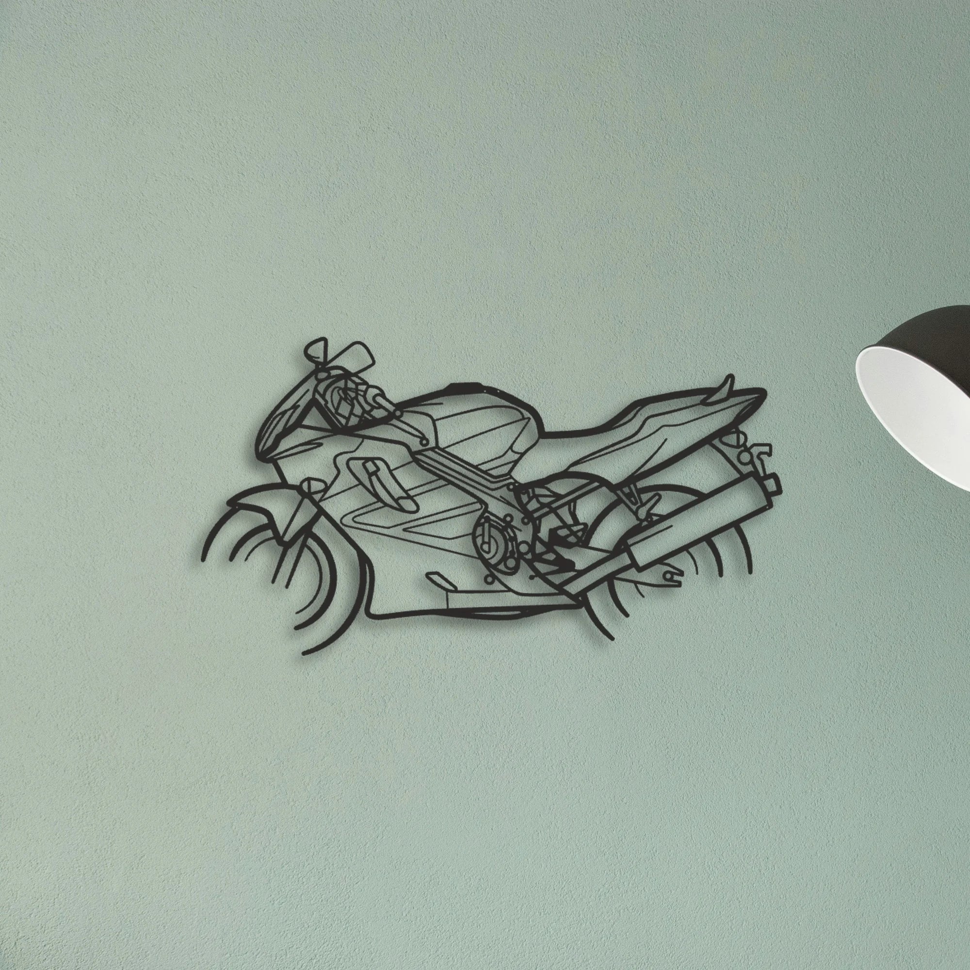 2003 Honda CBR 600 Classic Motorcycle Silhouette Metal Wall Art - Tinvibe