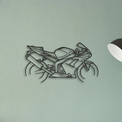 2003 Kawasaki Ninja ZX 6R Classic Motorcycle Silhouette Metal Wall Art - Tinvibe
