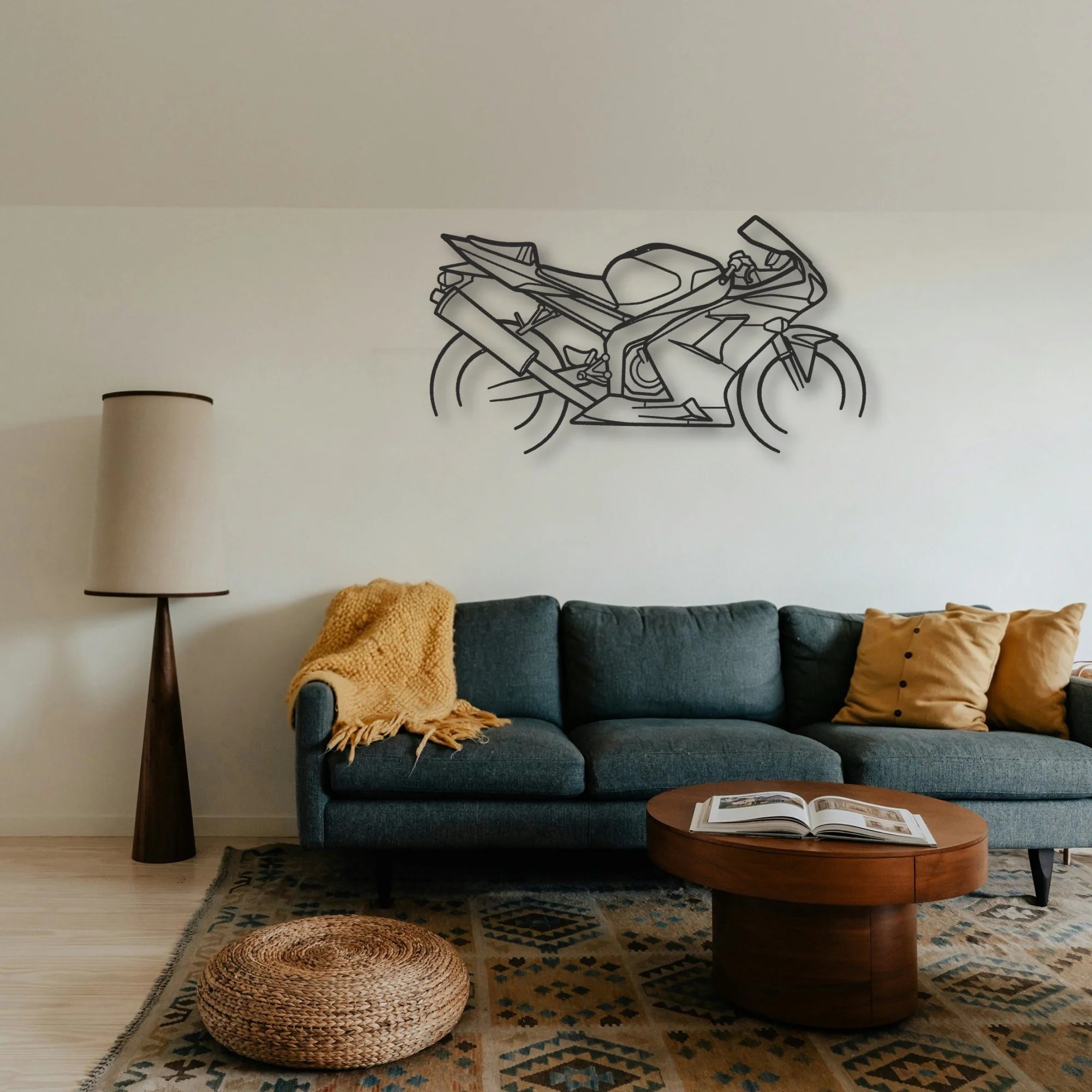 2003 Kawasaki Ninja ZX 6R Classic Motorcycle Silhouette Metal Wall Art - Tinvibe