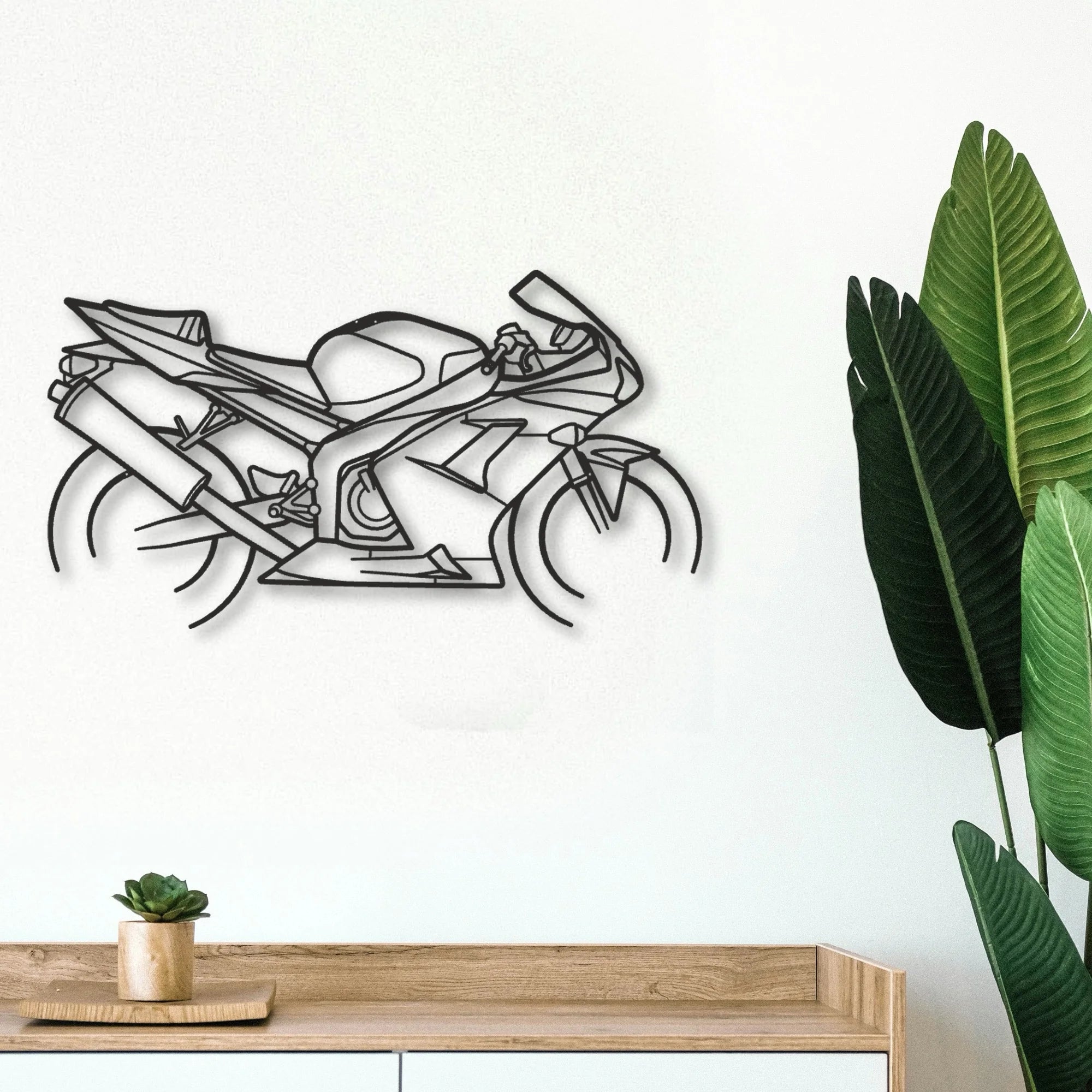 2003 Kawasaki Ninja ZX 6R Classic Motorcycle Silhouette Metal Wall Art - Tinvibe