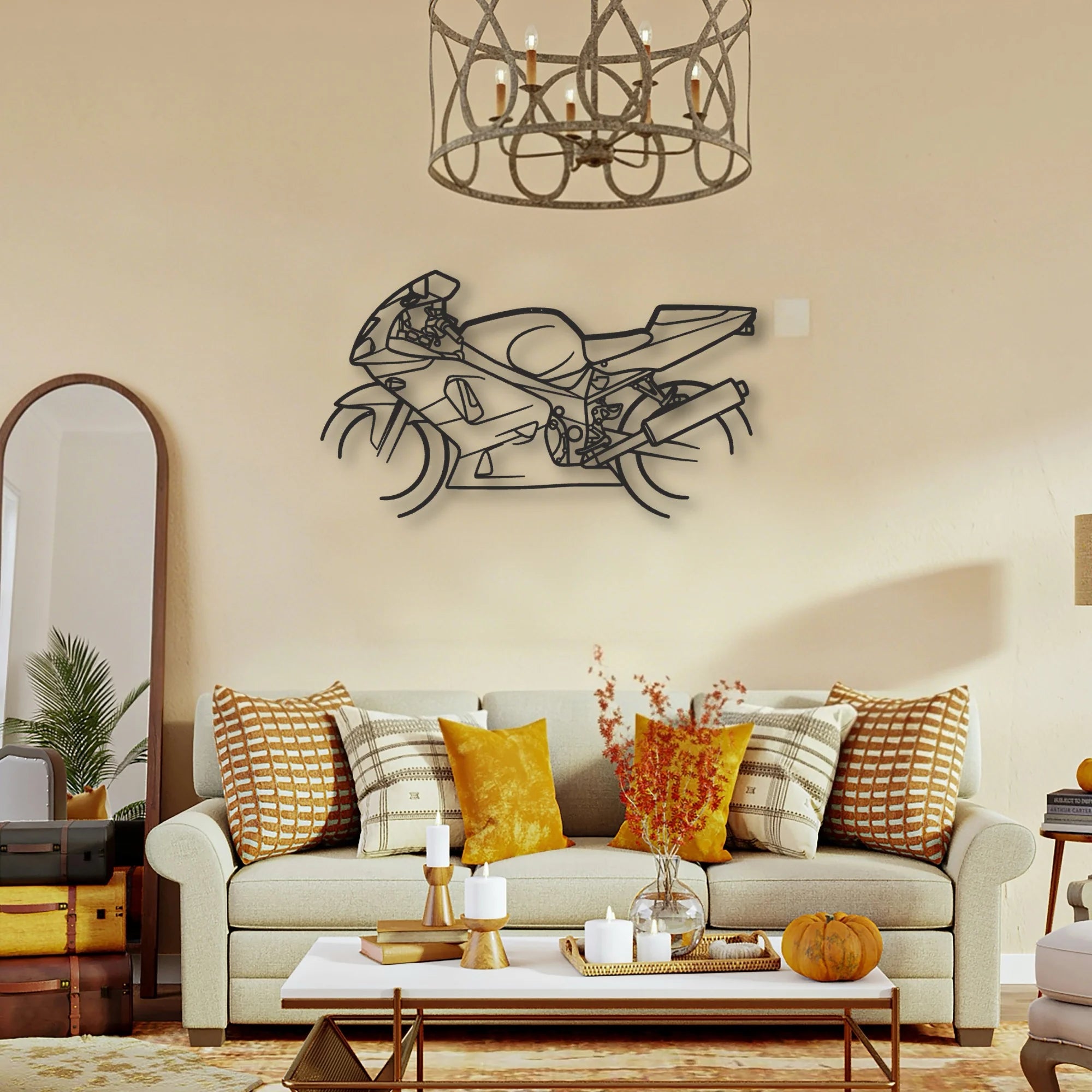 2003 Suzuki GXSR 600 Classic Motorcycle Silhouette Metal Wall Art - Tinvibe