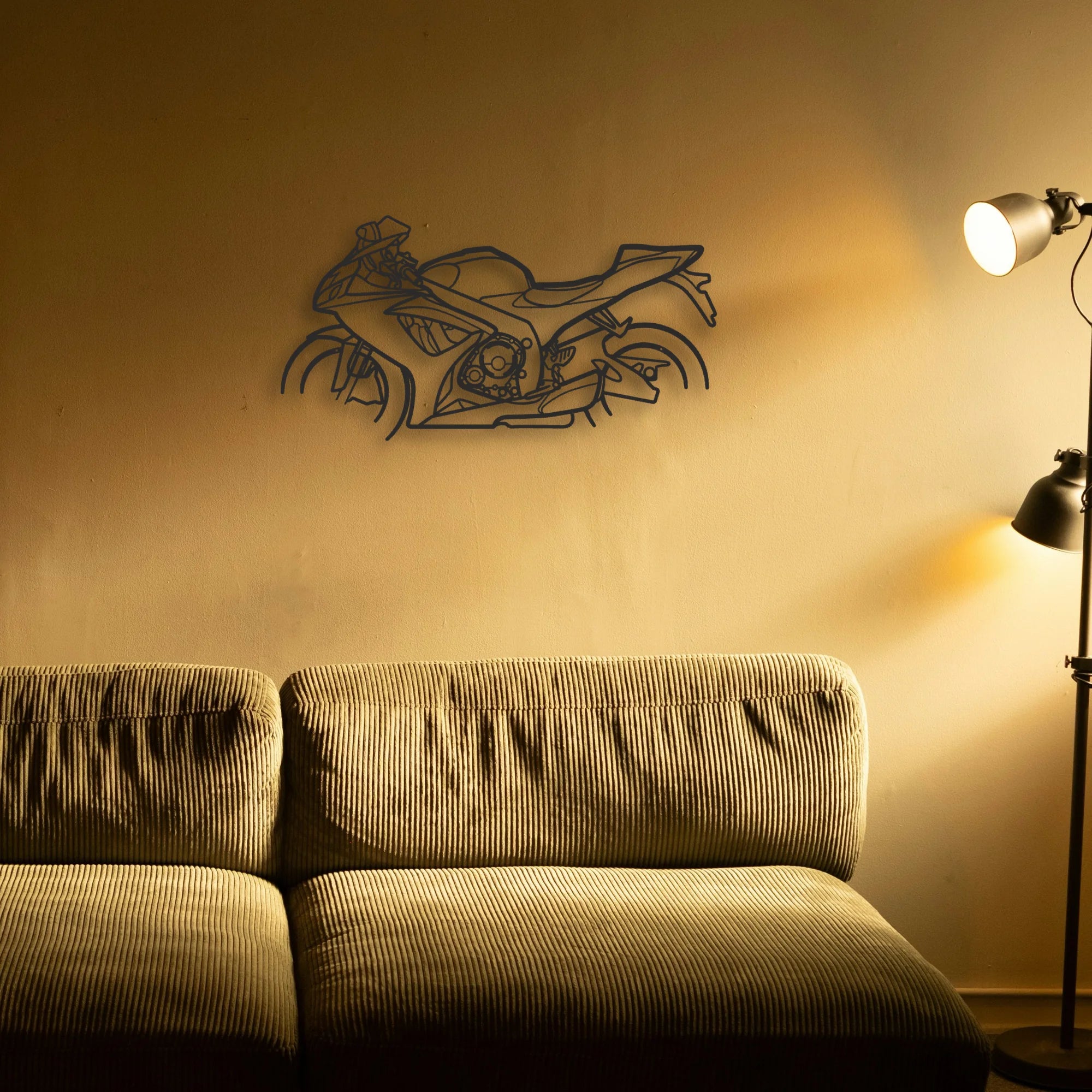 2005 Suzuki GSX R600 Classic Motorcycle Silhouette Metal Wall Art - Tinvibe