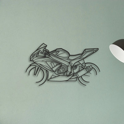 2008 Suzuki GSX R600 Classic Motorcycle Silhouette Metal Wall Art - Tinvibe