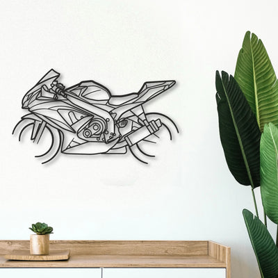 2008 Suzuki GSX R600 Classic Motorcycle Silhouette Metal Wall Art - Tinvibe