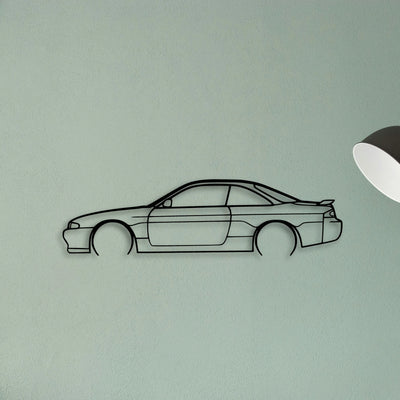 200SX S14 2 Classic Silhouette Metal Wall Art - Tinvibe