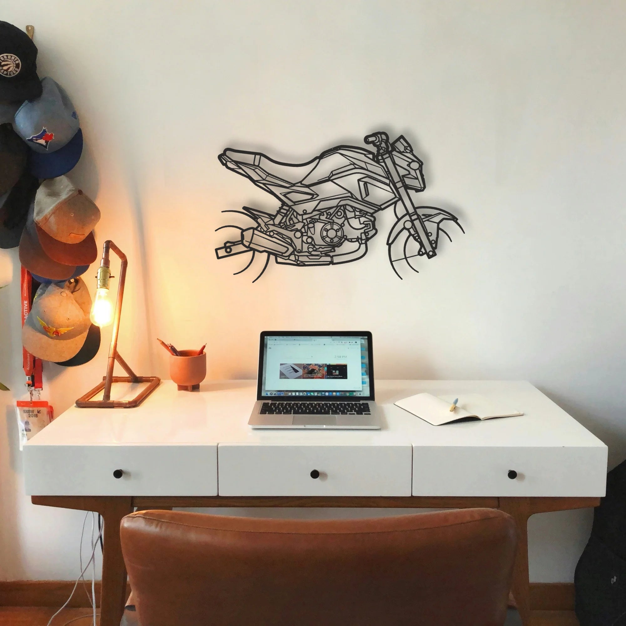 2015 Honda Grom Classic Motorcycle Silhouette Metal Wall Art - Tinvibe