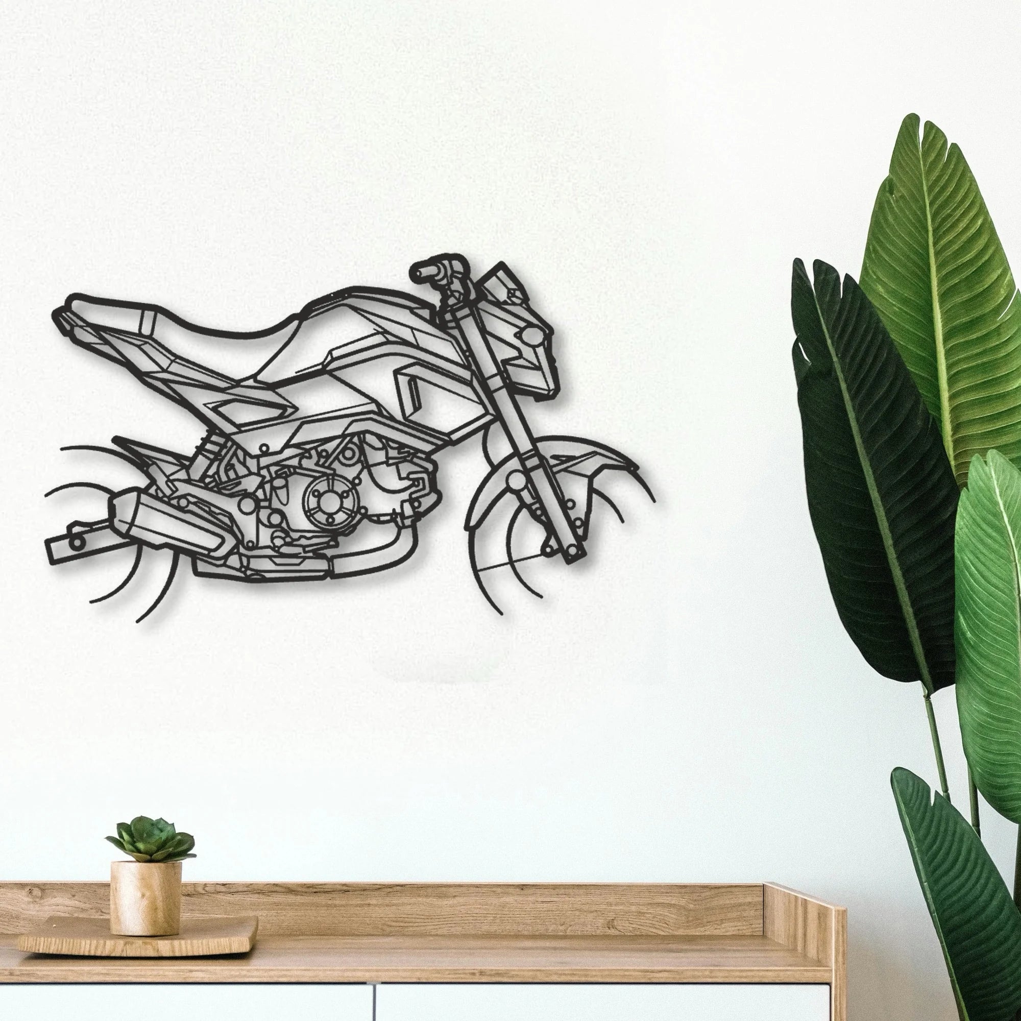2015 Honda Grom Classic Motorcycle Silhouette Metal Wall Art - Tinvibe