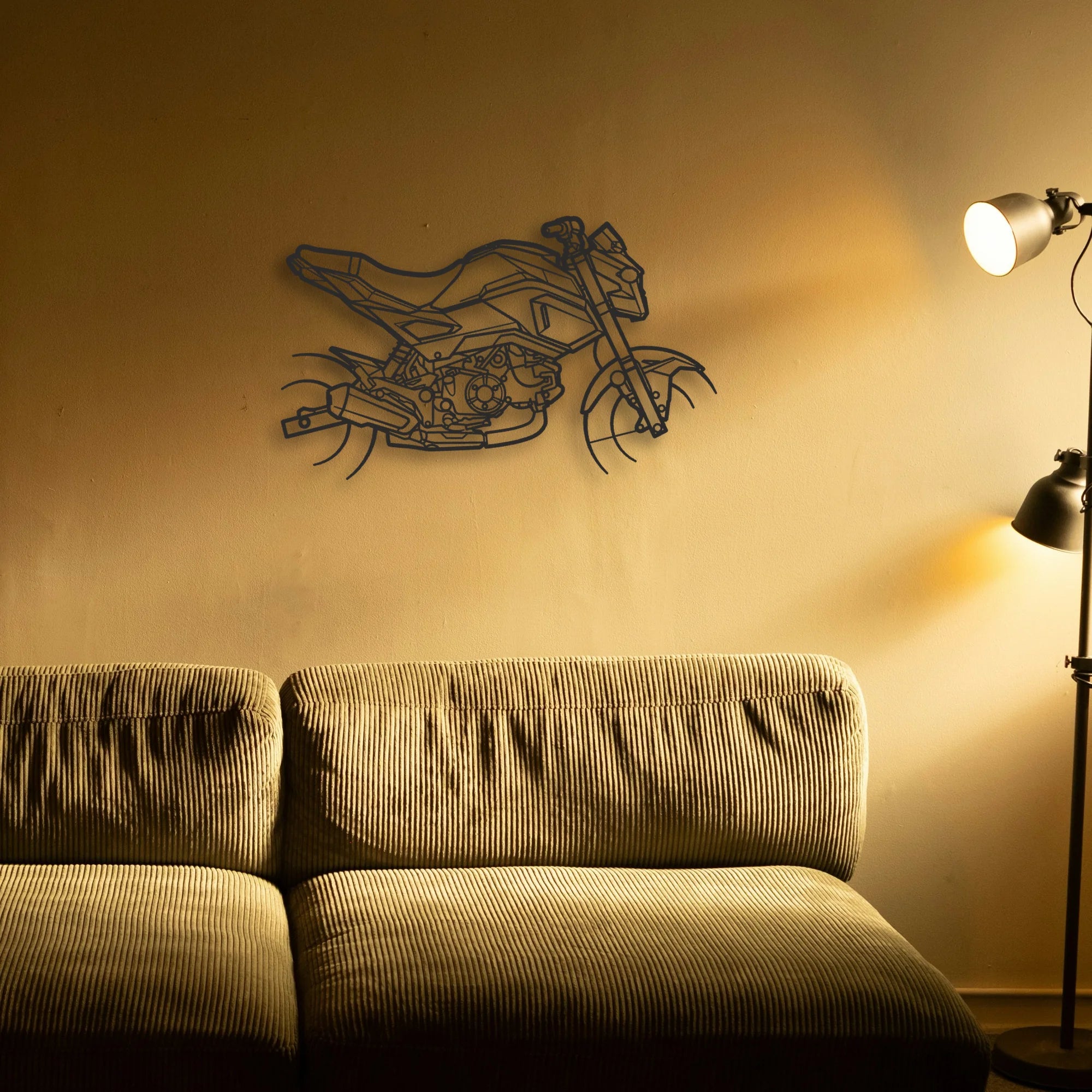2015 Honda Grom Classic Motorcycle Silhouette Metal Wall Art - Tinvibe