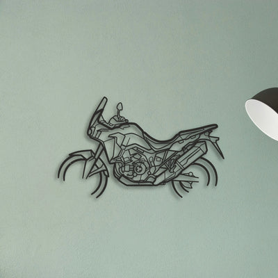 2018 Honda Africa Twin Adventure Sports Classic Motorcycle Silhouette Metal Wall Art - Tinvibe