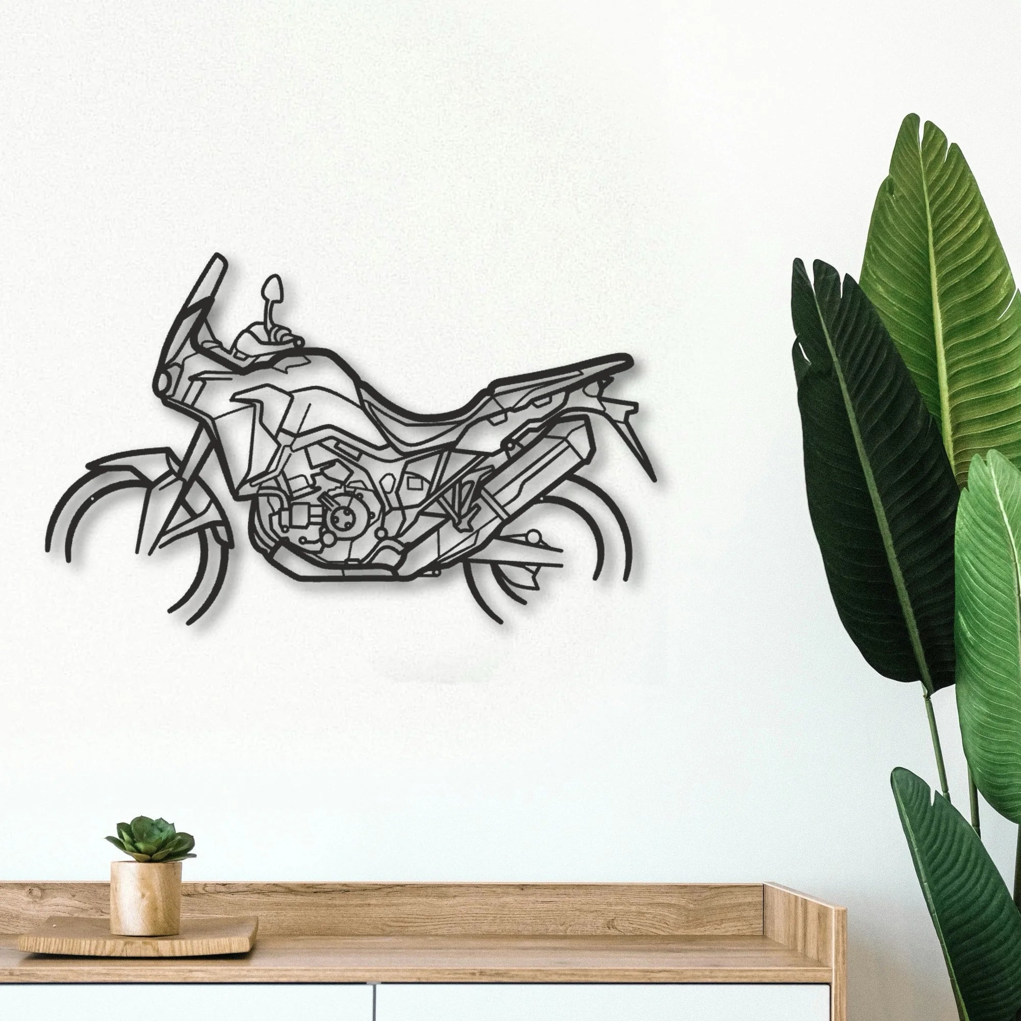 2018 Honda Africa Twin Adventure Sports Classic Motorcycle Silhouette Metal Wall Art - Tinvibe